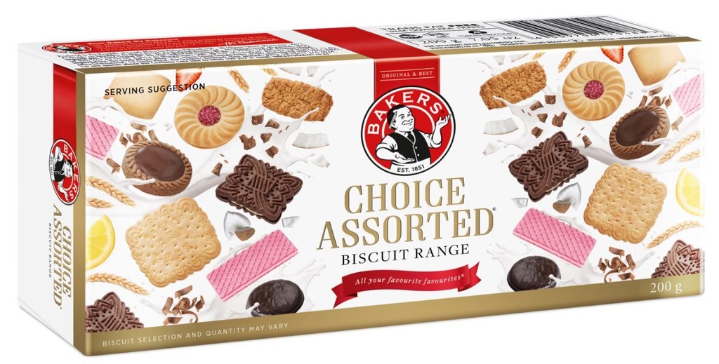 BAKERS CHOICE ASSORTED - CARTON 200G