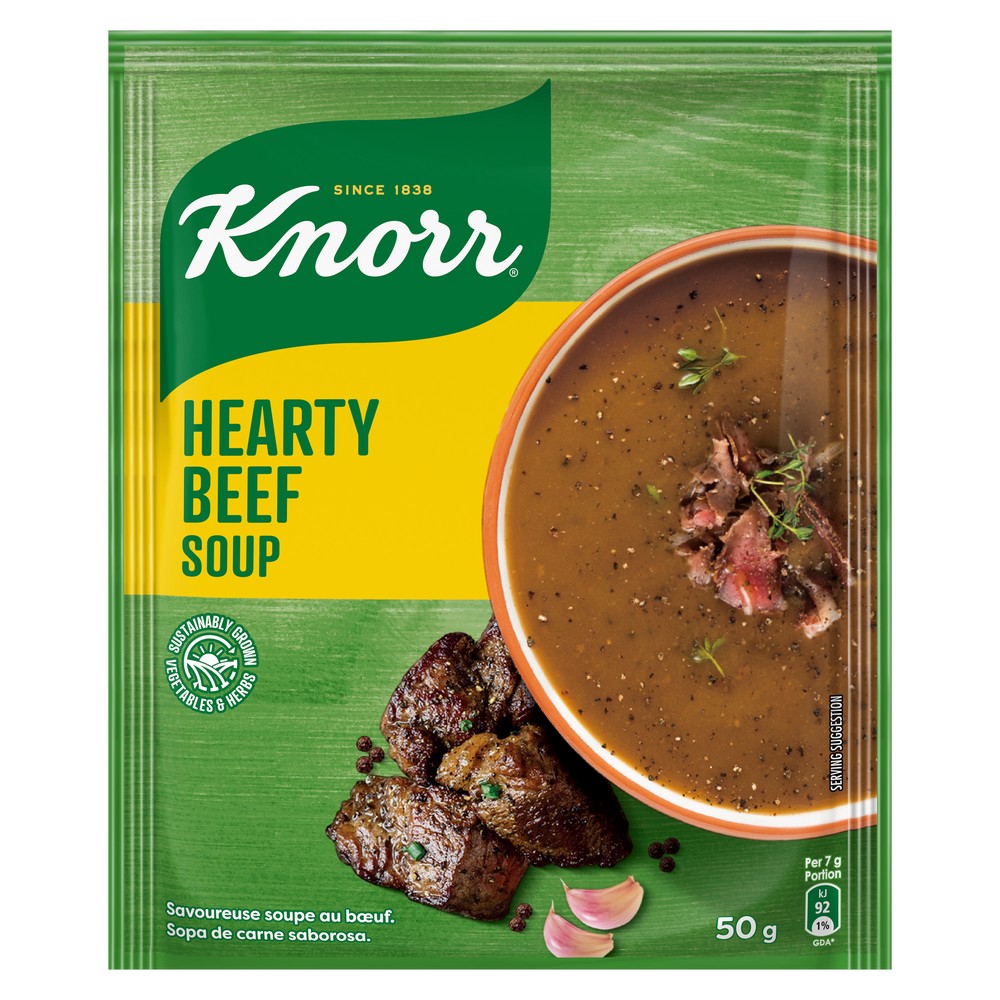 KNORR HEARTY BEEF SOUP 50G 10SX6 (60)