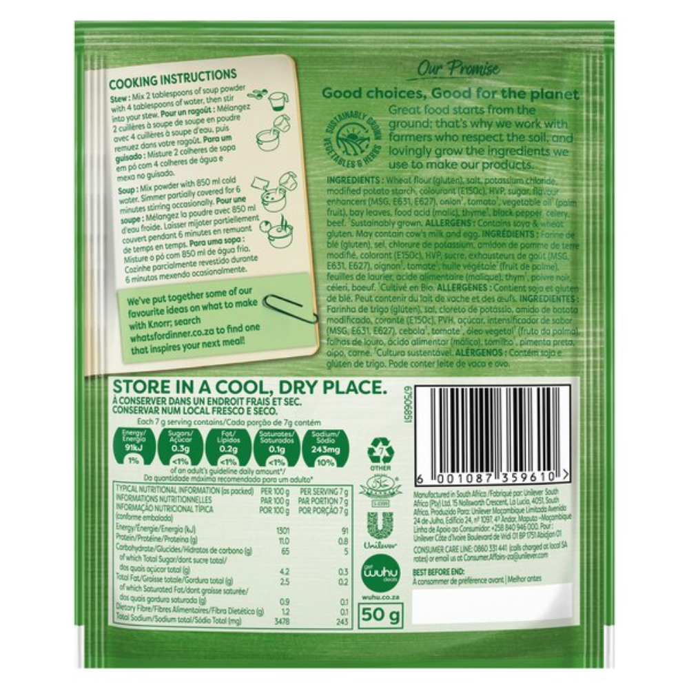KNORR RICH OXTAIL SOUP 50G 10SX6 (60)